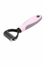 Peigne anti-nœuds pour chien et chat avec double rangée de lames métalliques pour démêler les poils facilement