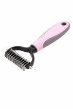 Peigne démêlant pour chien et chat avec dents métalliques double face pour enlever les nœuds efficacement