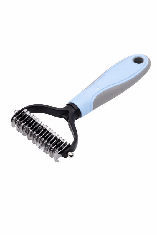 Peigne démêlant double face pour chien et chat avec dents métalliques pour enlever les nœuds facilement