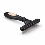 Peigne pour chien avec dents en métal et poignée ergonomique pour enlever les poils morts et démêler efficacement
