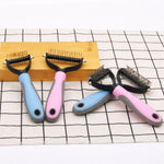 Lot de peignes démêlants pour chien et chat avec dents métalliques double face pour enlever les nœuds efficacement