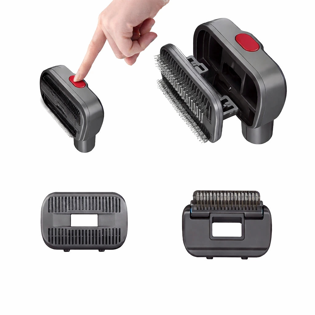 Accessoires brosse aspirateur chien autonettoyante avec système de nettoyage des poils et embouts compatibles Dyson
