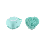 Brosse en silicone pour chien et chat avec picots souples idéale pour nettoyer, masser et retirer les poils morts en douceur