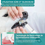 Utilisation détartreur dentaire chien nettoyage dents anti tartre avec technologie sécurité intelligente