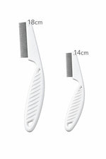 Peigne anti-puces pour chien et chat avec deux tailles 18 cm et 14 cm, dents fines pour éliminer puces et parasites efficacement
